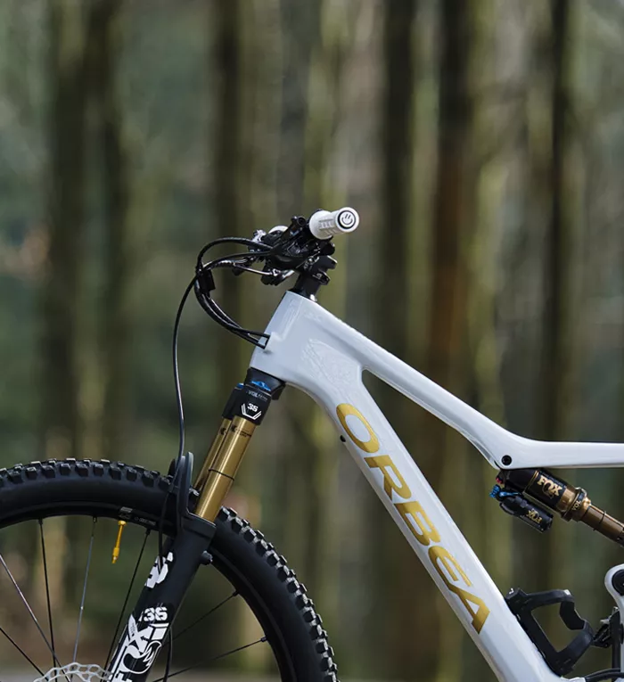 VTT Orbea blanc nacré customisé